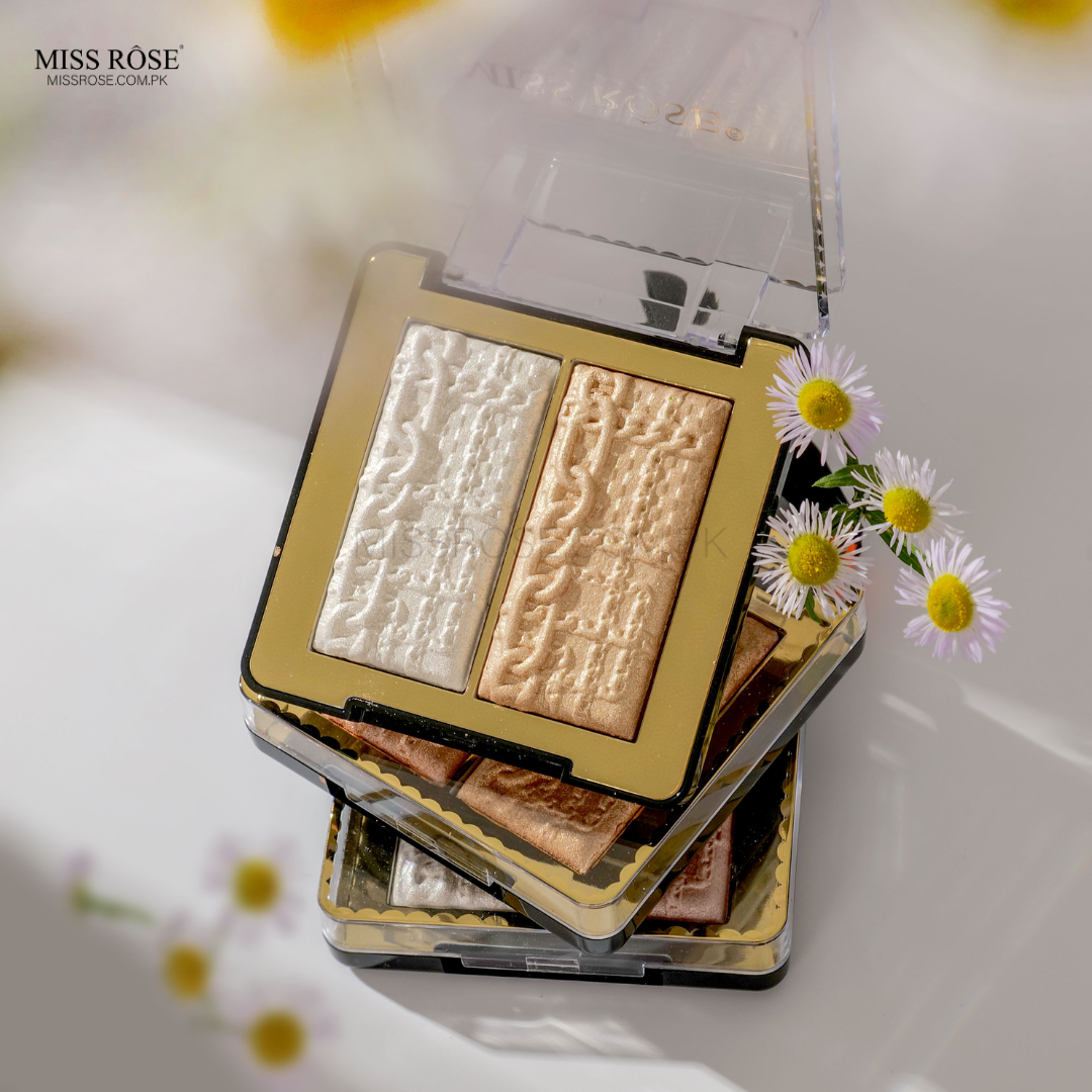 Miss Rose 2 in 1 Highlighter Palette | Miss Rose Com Pk | Official Store In Pakistan | 100% Authentic Makeup Products