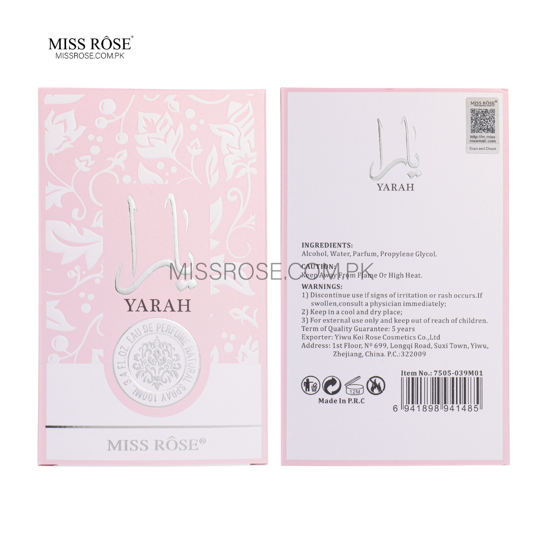Miss Rose Yara Perfume - Miss Rose Com Pk