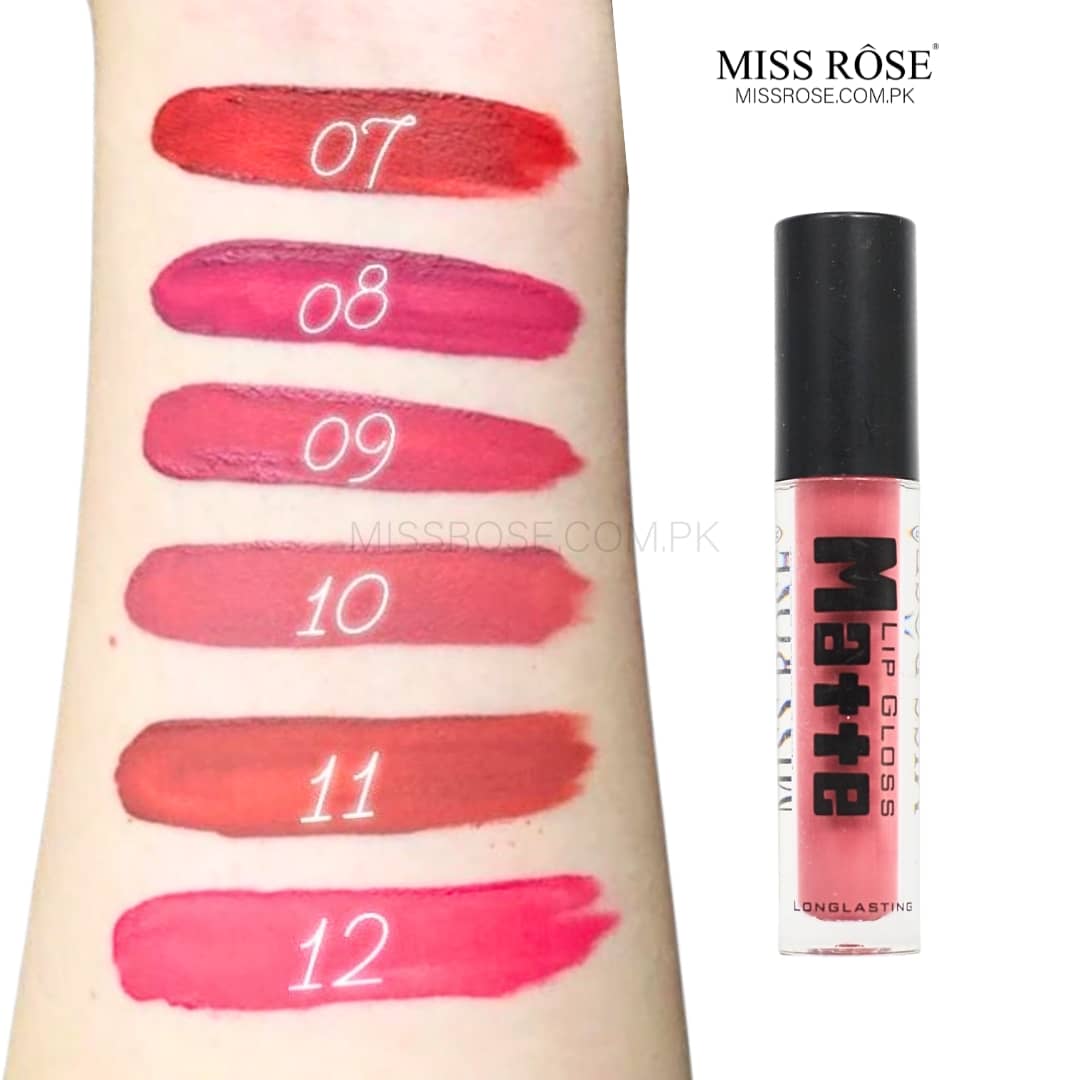MISS ROSE Matte Lip Gloss (black)