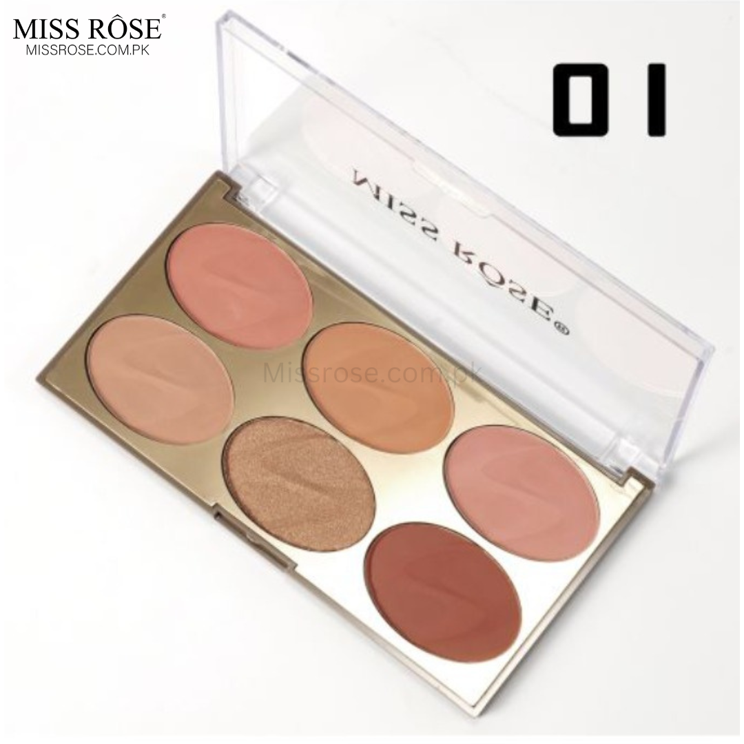 Miss Rose 6 Color Face Kit - Miss Rose Com Pk