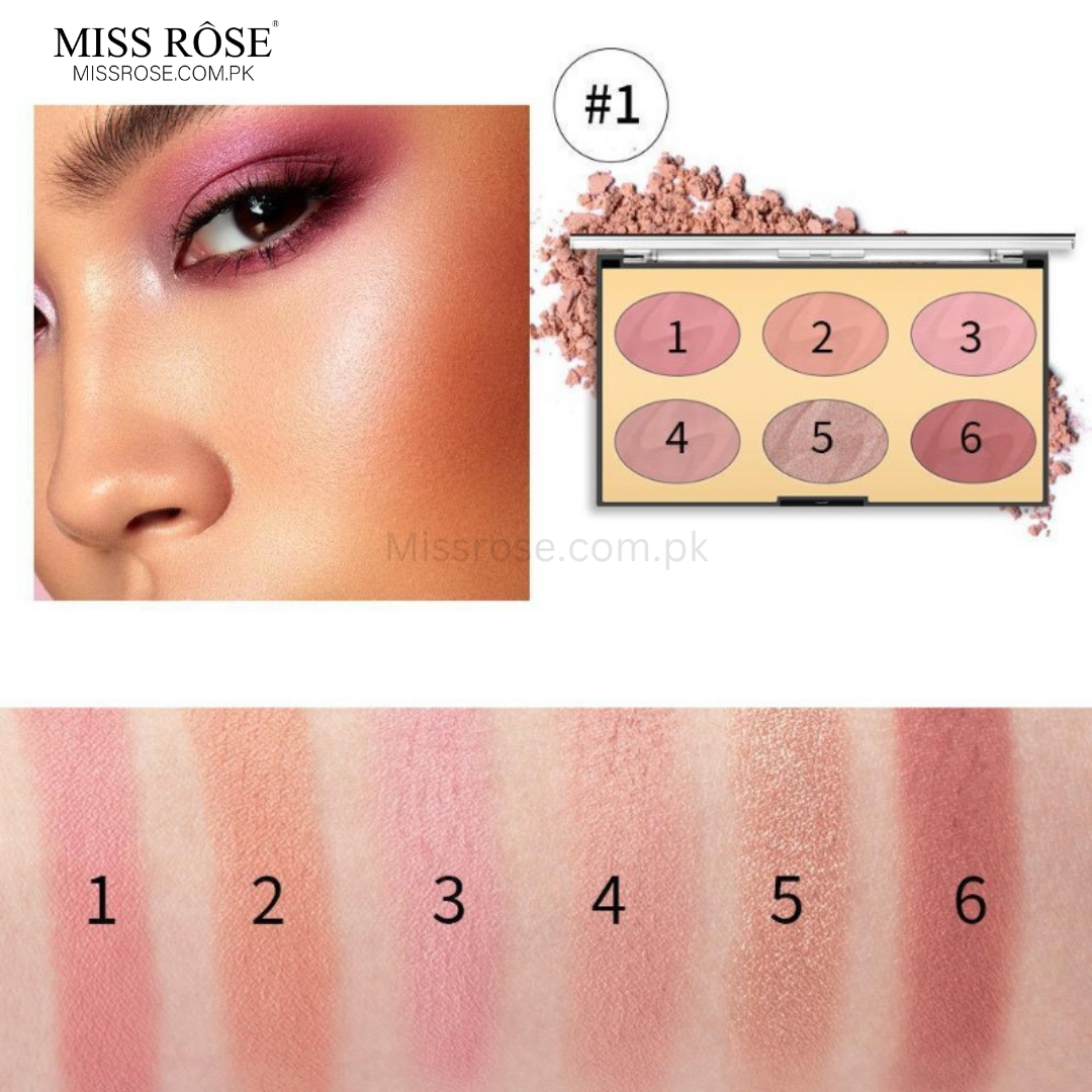 Miss Rose 6 Color Face Kit - Miss Rose Com Pk