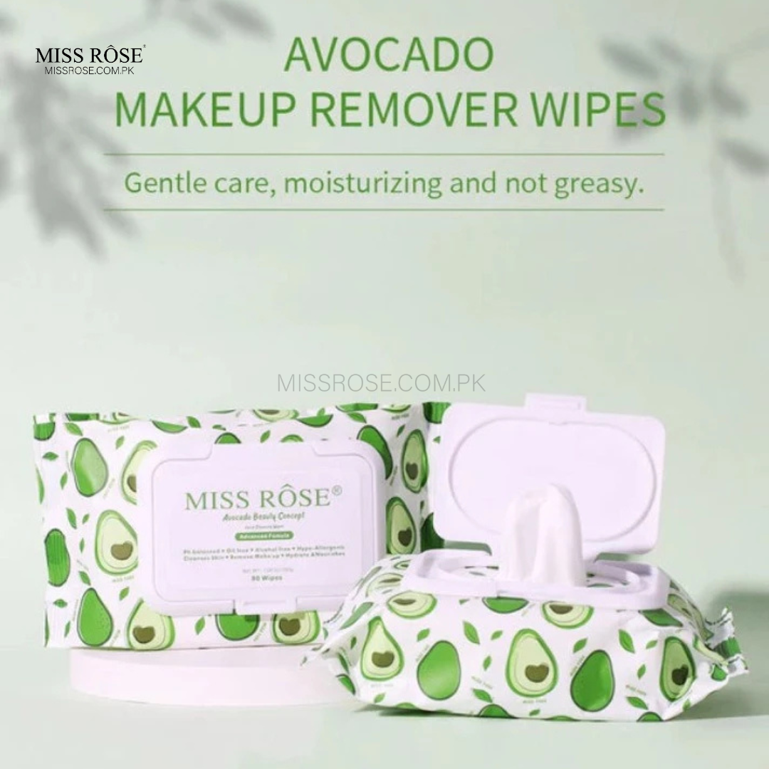 Miss Rose Avocado beauty concept facial cleaning  wipes - Miss Rose Com Pk 