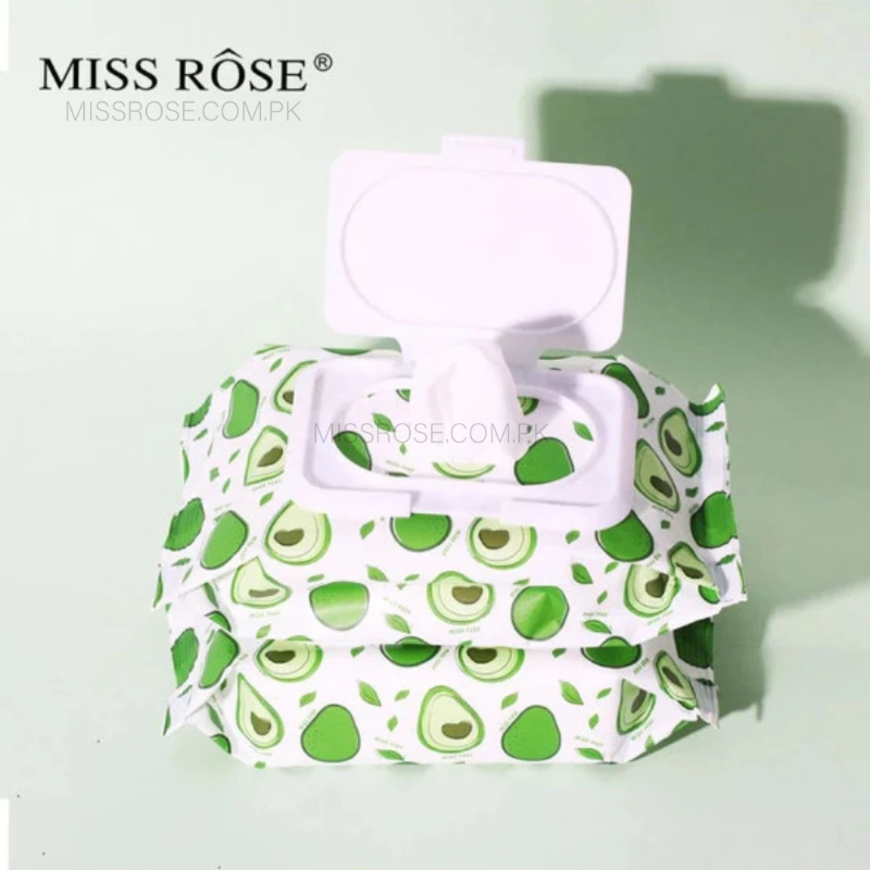 Miss Rose Avocado beauty concept facial cleaning  wipes - Miss Rose Com Pk 